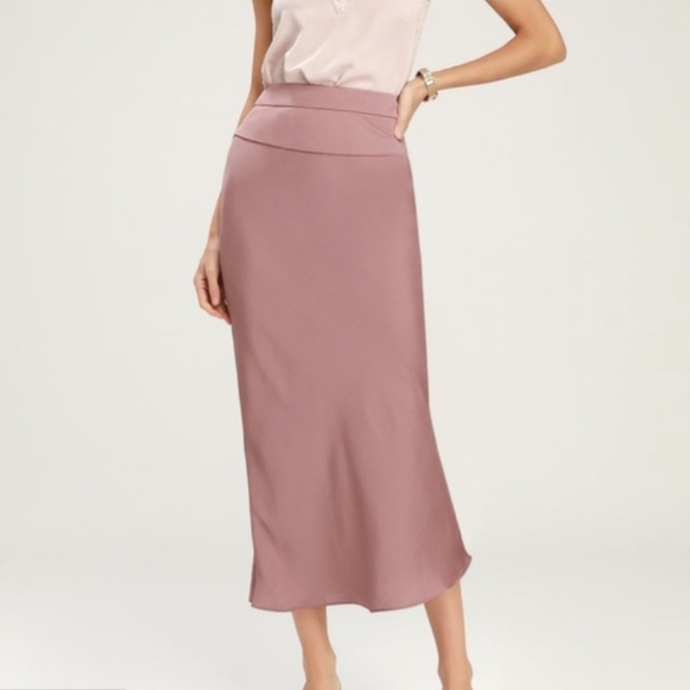 NWT Free People Normani Bias Skirt - Mauve, Size 0